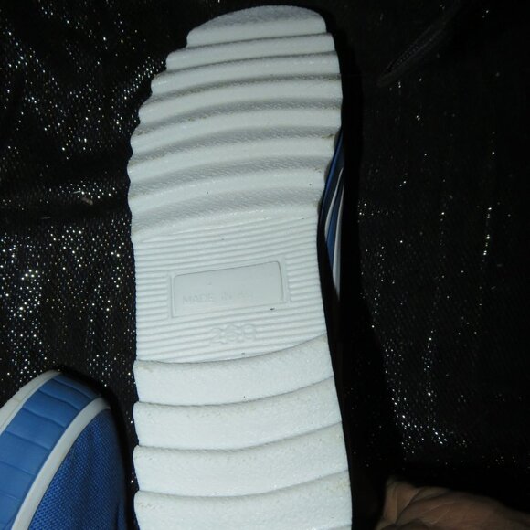 BOGO Christian Gigi Korean Loafer Wedges Boho Blue Canvas Slip On's 260 or US 9 - Picture 8 of 10